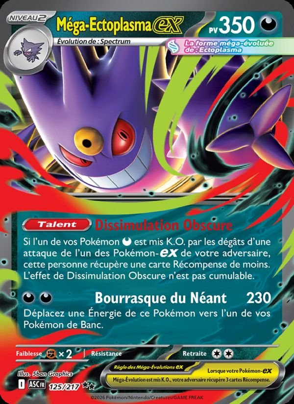 Carte pokemon mega-ectoplasma-ex asc 125/217