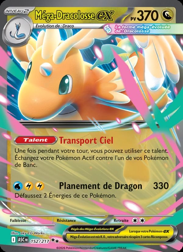 Carte pokemon mega-dracolosse-ex asc 152/217