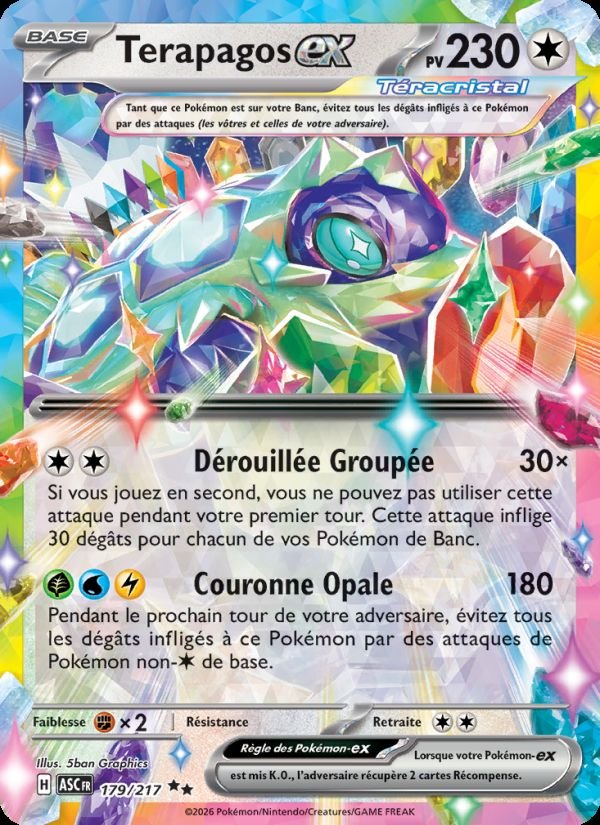 Carte pokemon terapagos-ex asc 179/217