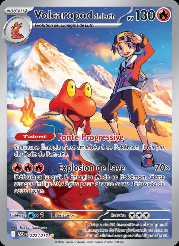 Carte pokemon volcaropod de luth asc 222/217