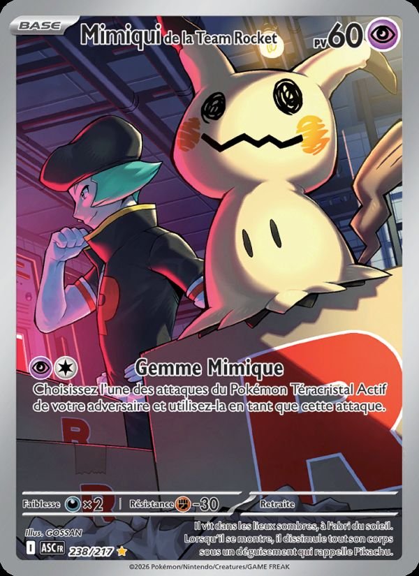 Carte pokemon mimiqui de la team rocket asc 238/217