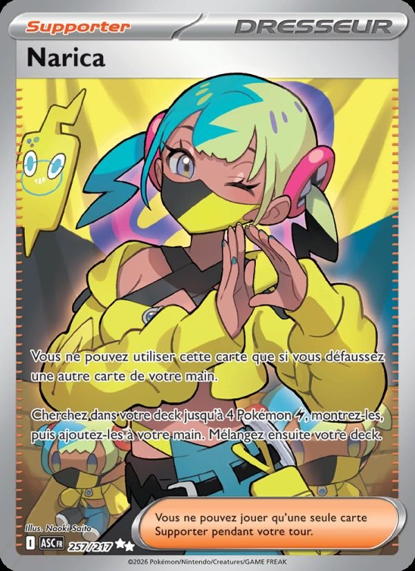 Carte pokemon narica asc 257/217