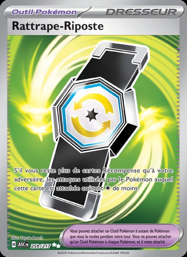 Carte pokemon rattrape-riposte asc 259/217