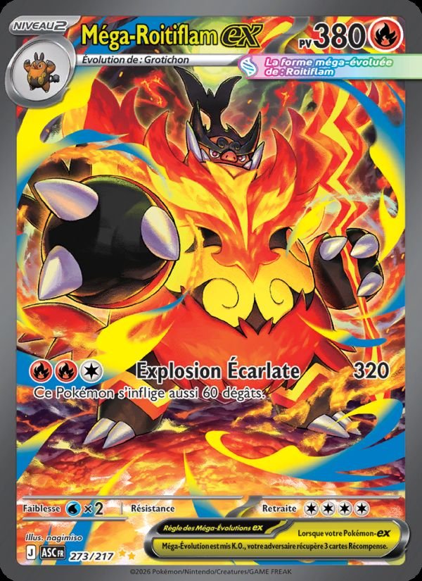 Carte pokemon mega-roitiflam-ex asc 273/217