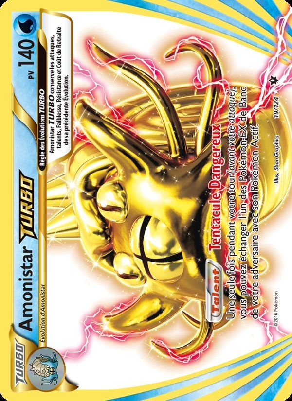 Carte pokemon amonistar turbo fco 19/124