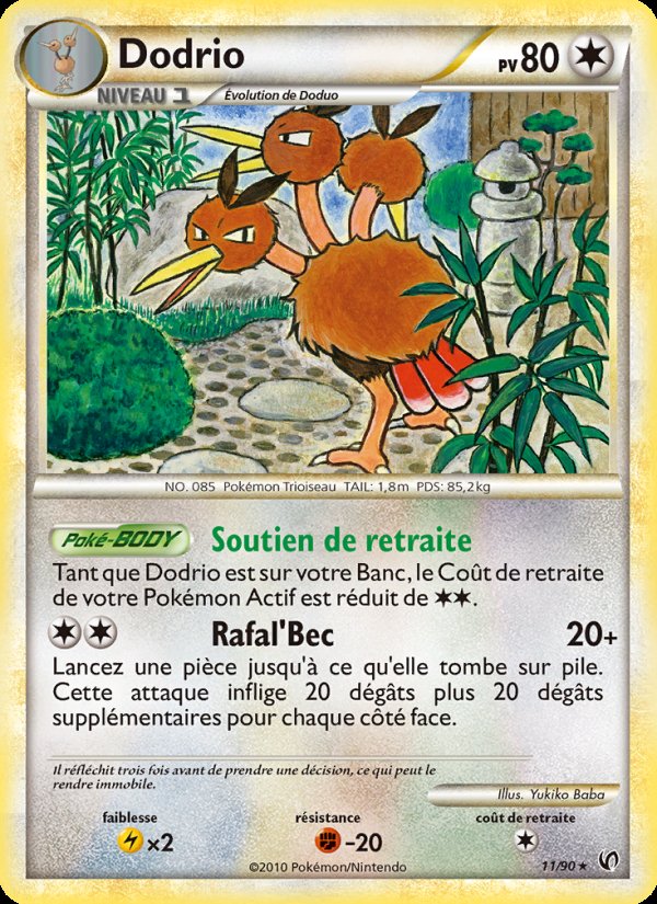 Carte pokemon dodrio und 11/90