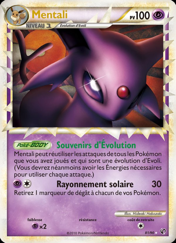 Carte pokemon mentali und 81/90