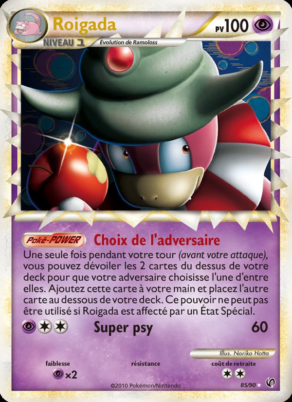 Carte pokemon roigada und 85/90