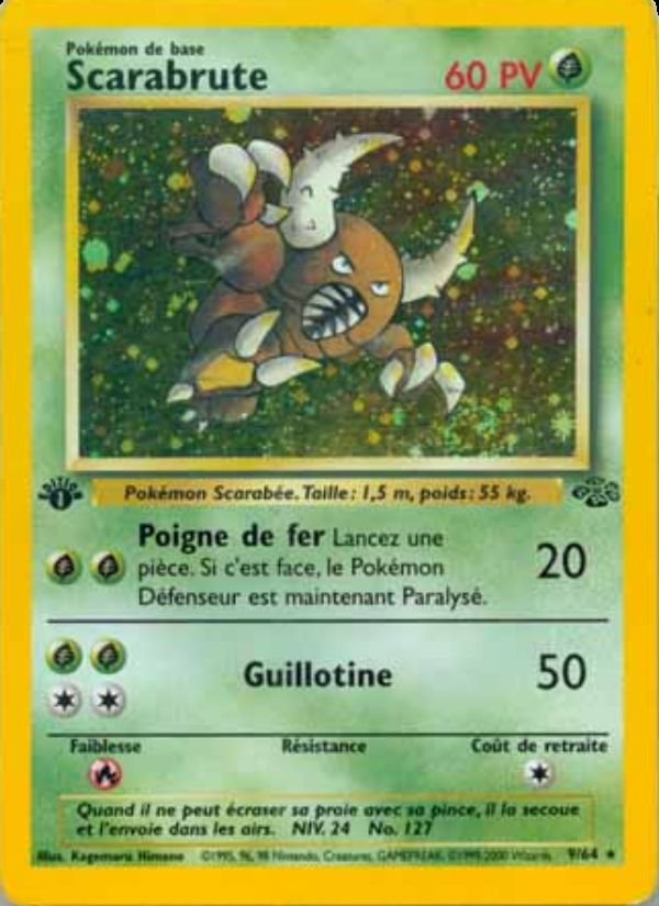Carte pokemon scarabrute ju 9/64 holo
