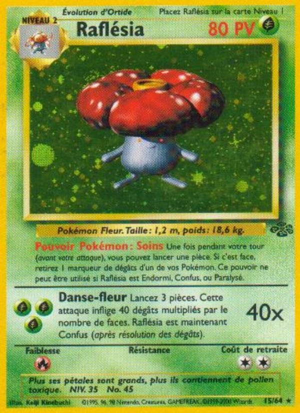 Carte pokemon raflesia ju 15/64 holo