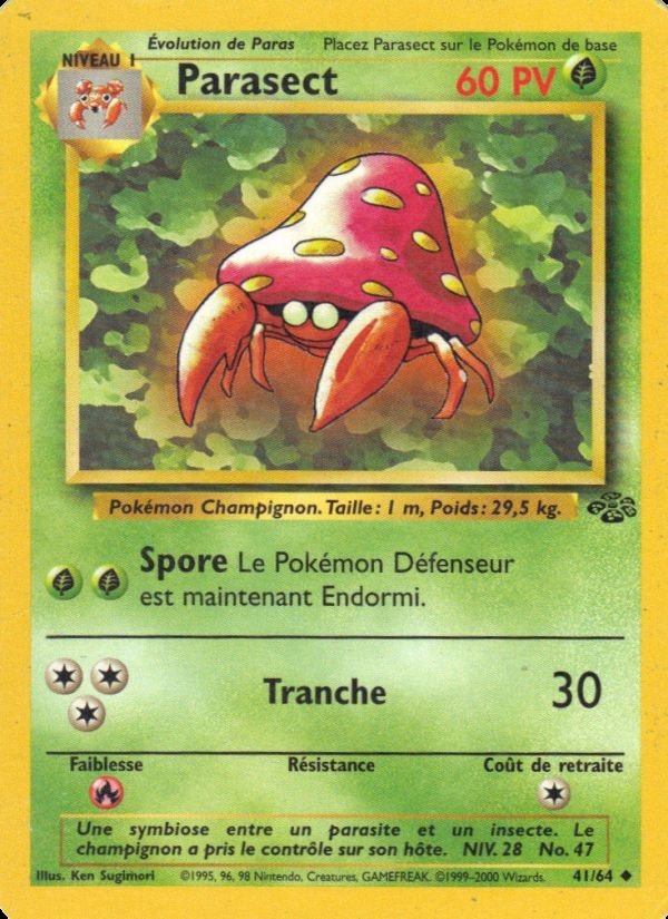 Carte pokemon parasect ju 41/64 normal