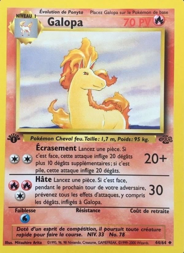 Carte pokemon galopa ju 44/64 normal
