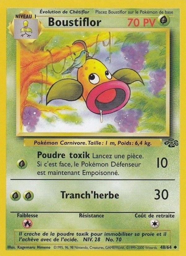 Carte pokemon boustiflor ju 48/64 normal