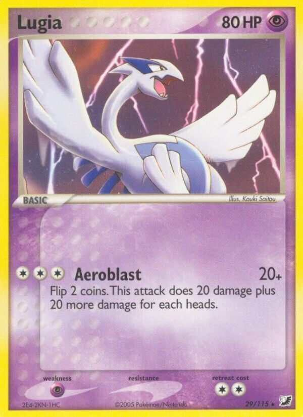 Carte pokemon lugia uf 29 stamp