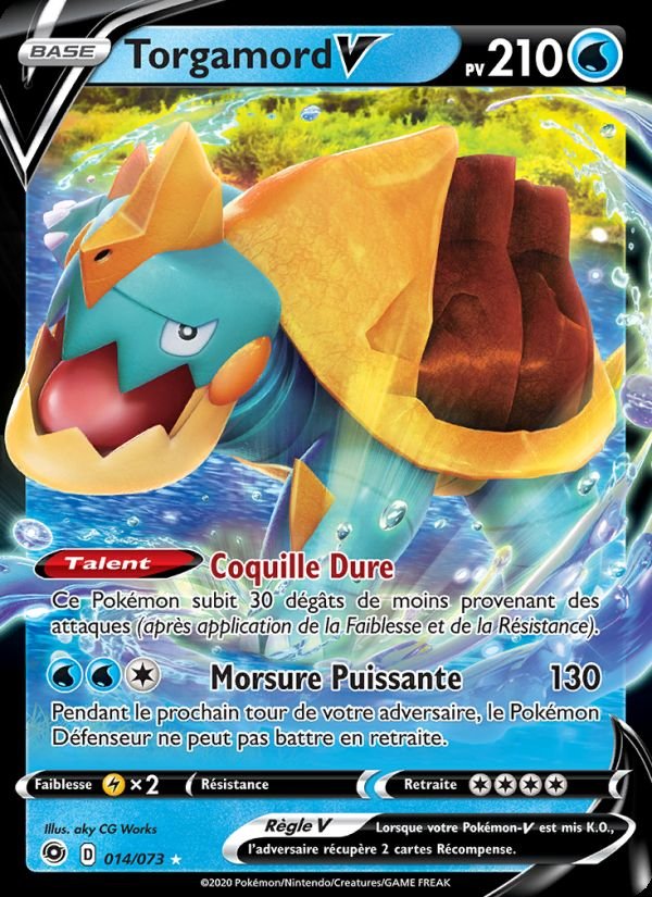 Carte pokemon torgamord v cpa 14/73 holo