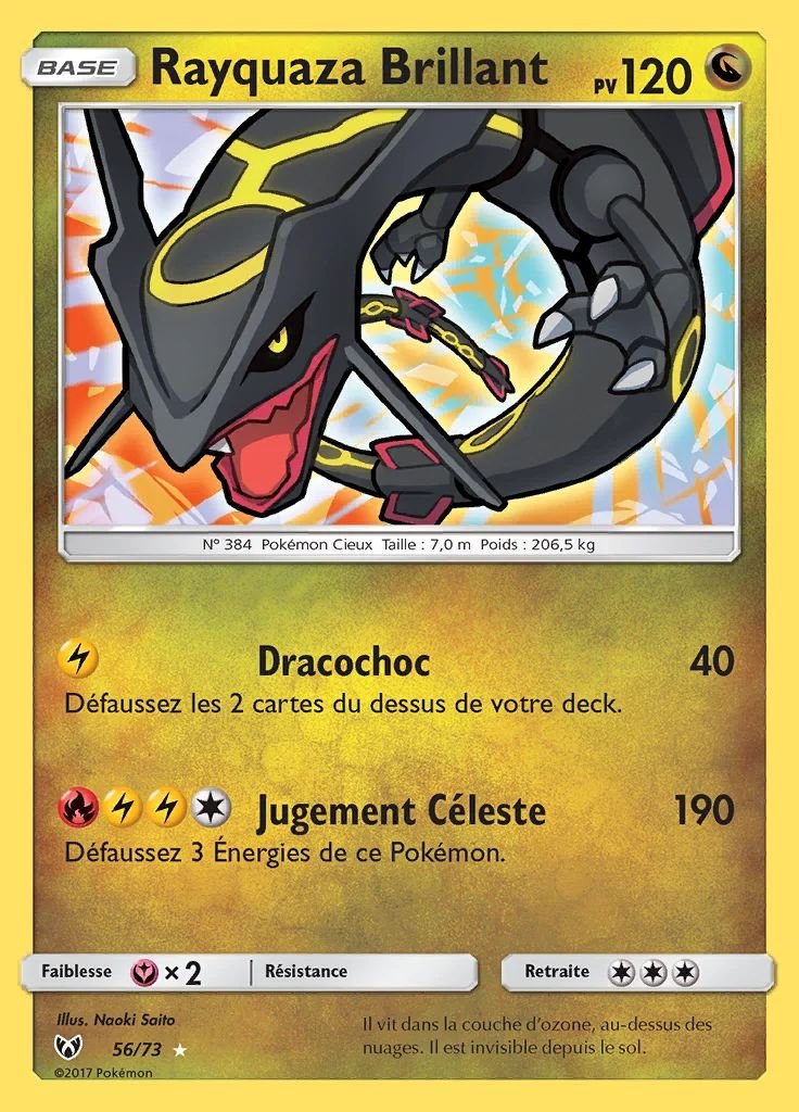 Carte pokemon rayquaza brillant slg 56/73