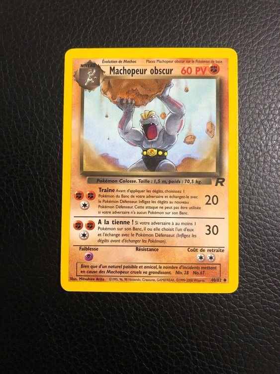 Carte pokemon machopeur obscur tr 40