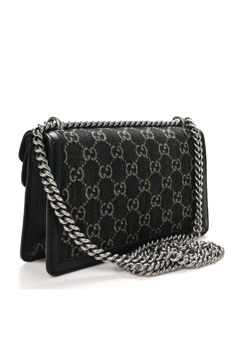 Sac super mini dionysus 476432 khnrn 8642 toile supreme noir et ivoire avec bandouliere