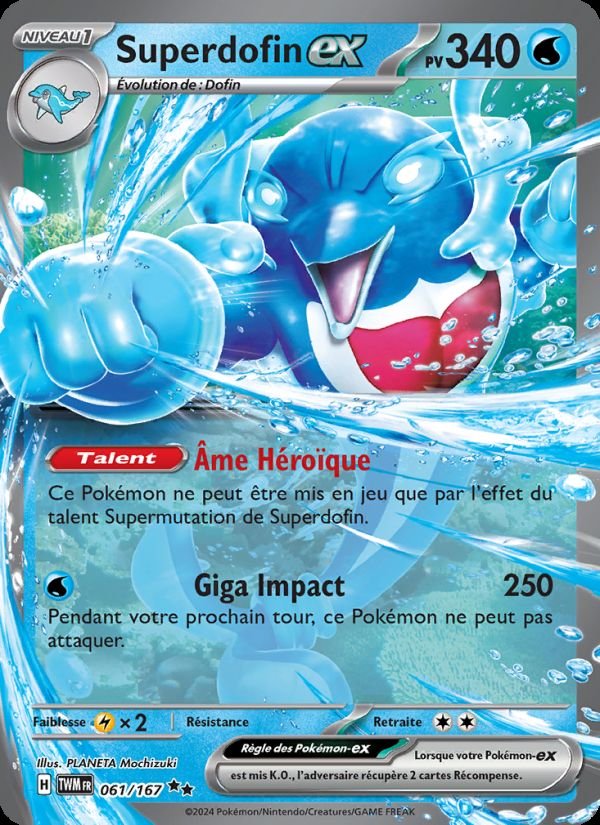 Carte pokemon superdofin-ex twm 061/167 holo