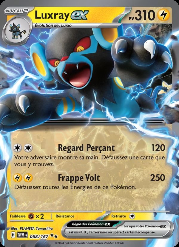 Carte pokemon luxray-ex twm 068/167 holo