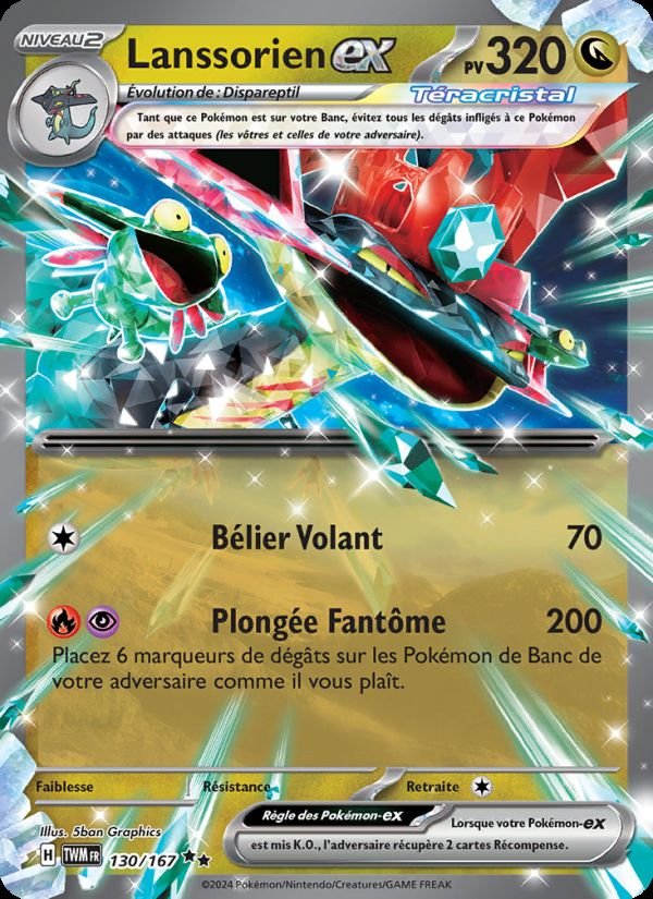 Carte pokemon lanssorien-ex twm 130/167 holo