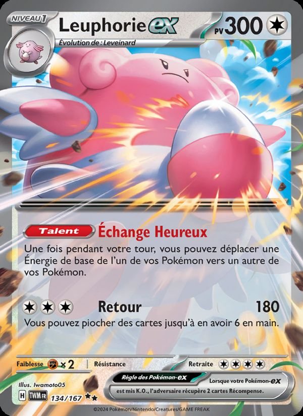 Carte pokemon leuphorie-ex twm 134/167 holo