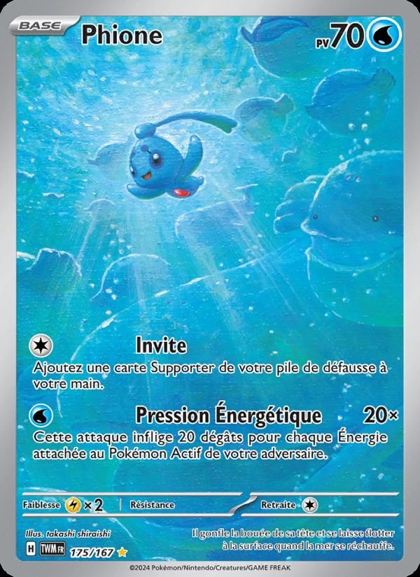 Carte pokemon phione twm 175/167 holo