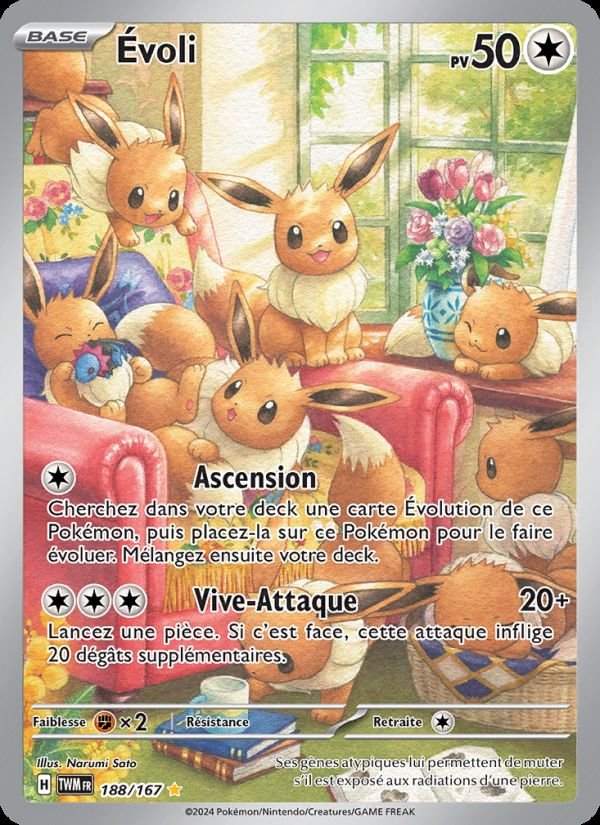 Carte pokemon evoli twm 188/167 holo