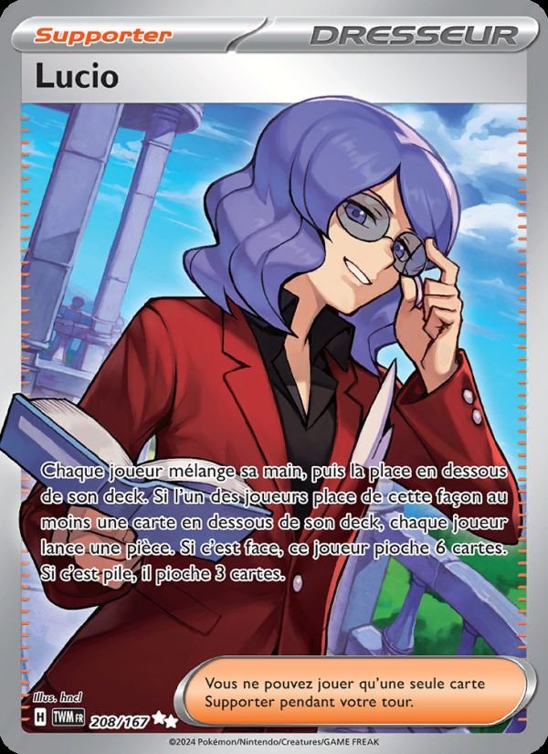 Carte pokemon lucio twm 208/167 holo