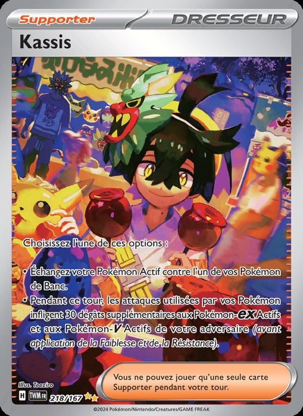 Carte pokemon kassis twm 218/167 holo