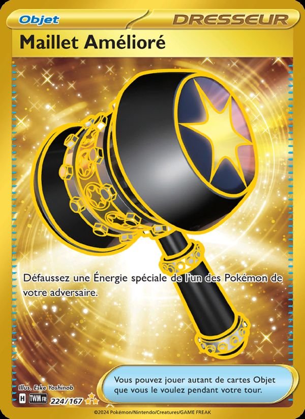 Carte pokemon maillet ameliore twm 224/167 holo