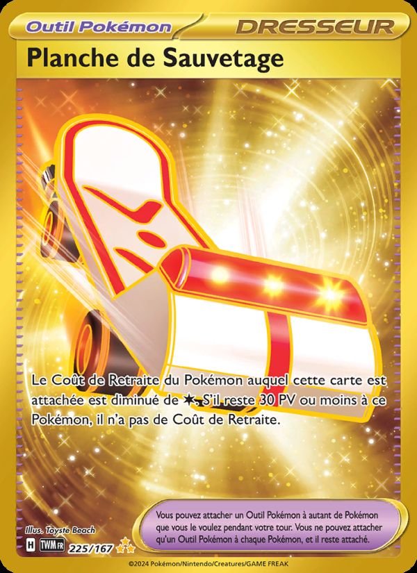 Carte pokemon planche de sauvetage twm 225/167 holo