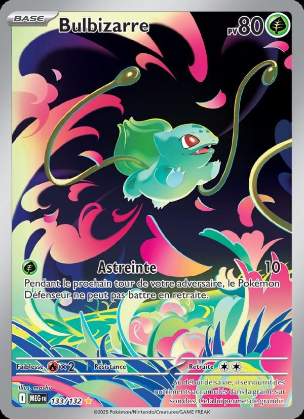 Carte pokemon bulbizarre meg 133/132 normal
