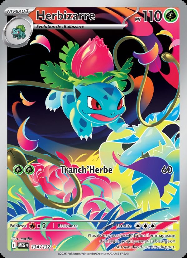 Carte pokemon herbizarre meg 134/132 normal