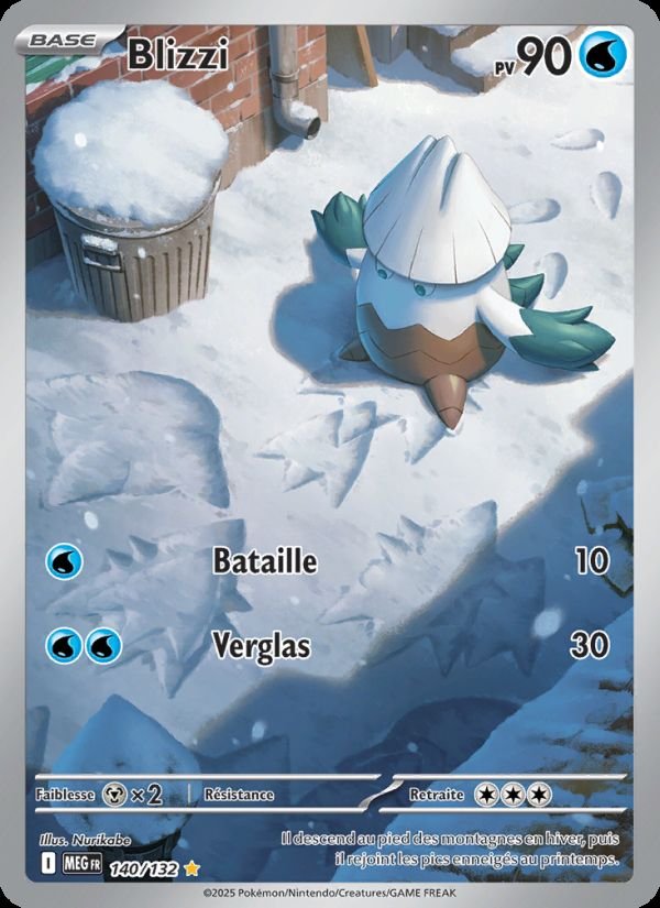 Carte pokemon blizzi meg 140/132 normal