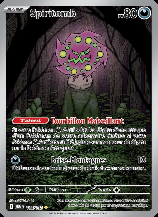 Carte pokemon spiritomb meg 148/132 normal