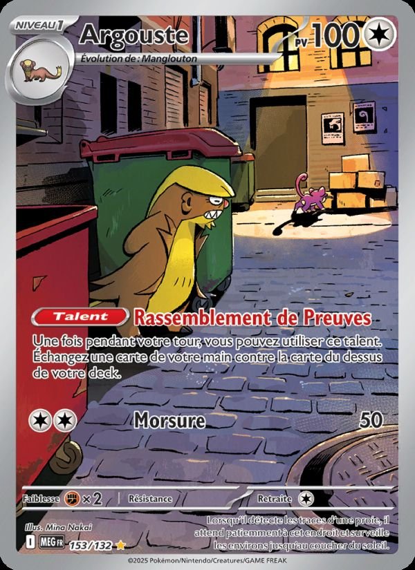 Carte pokemon argouste meg 153/132 normal