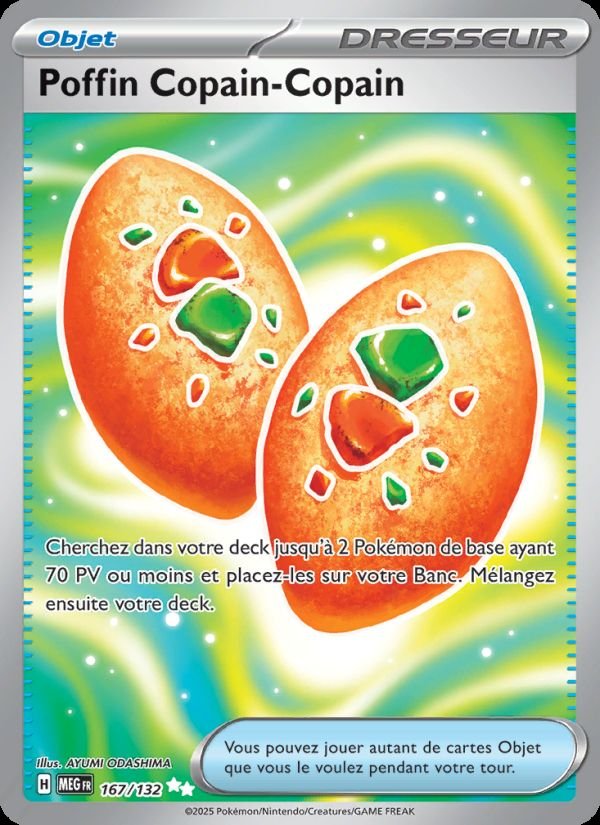 Carte pokemon poffin copain-copain meg 167/132 normal