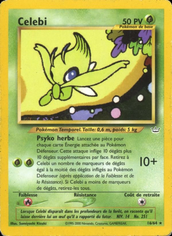 Carte pokemon celebi n3 16/64 normal
