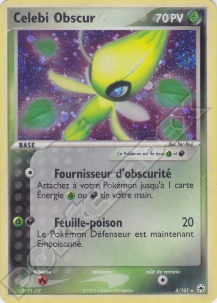 Carte pokemon celebi obscur 4/101 holo