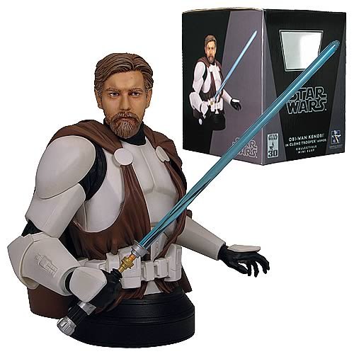 Mini buste obi-wan kenobi in clone trooper armor