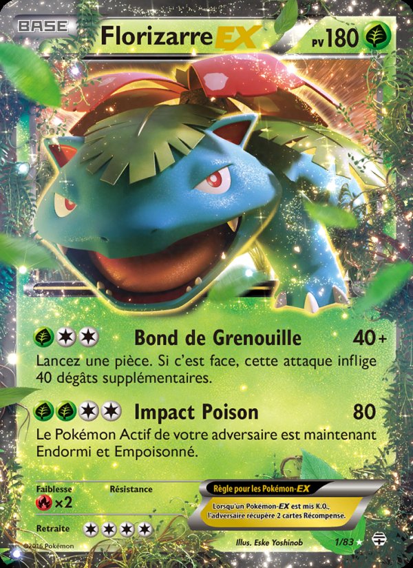 Carte pokemon florizarre-ex gen janv-83