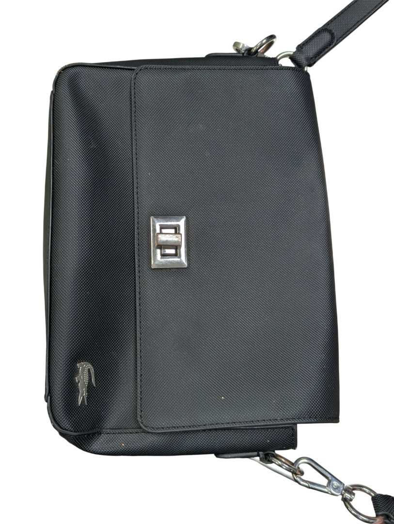 Maroquinerie sac bandouliere a fermoir daily classic en toile enduite piquee,