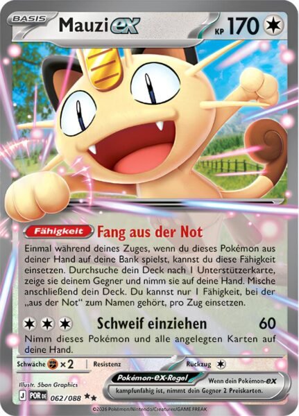 Carte pokemon miaouss ex por 062/088