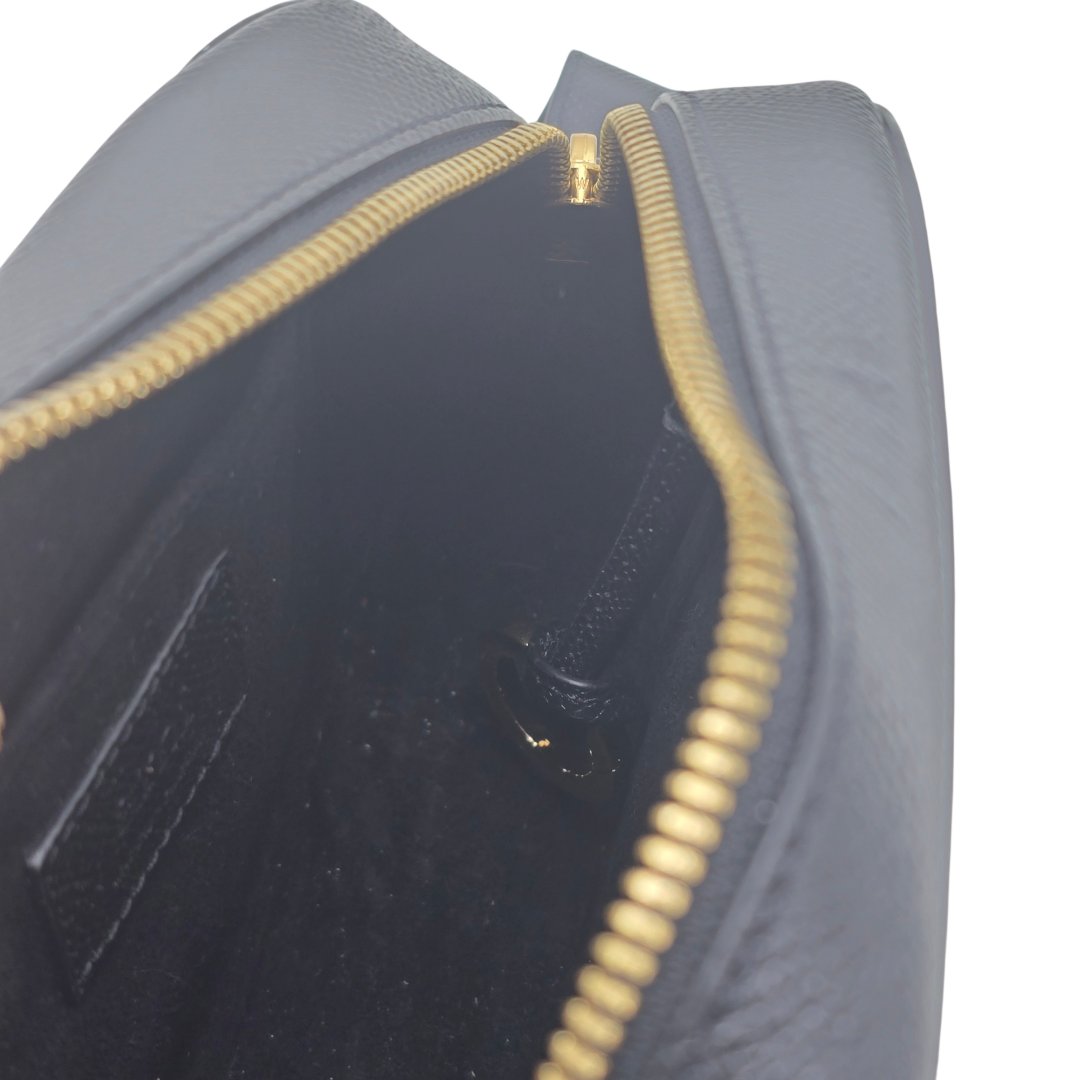 Sac bandouliere le petit paris cuir graine noir