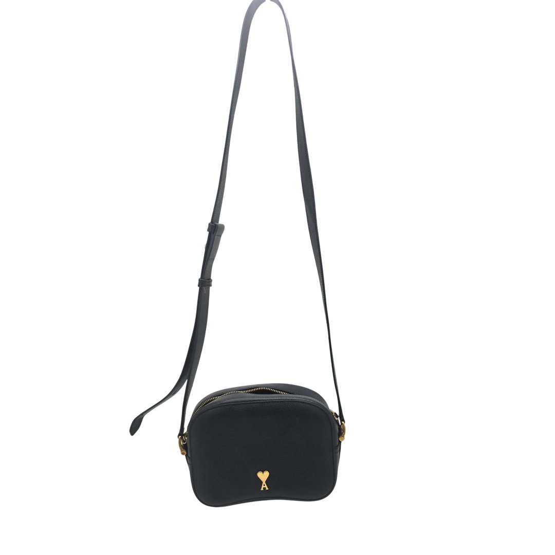 Sac bandouliere le petit paris cuir graine noir