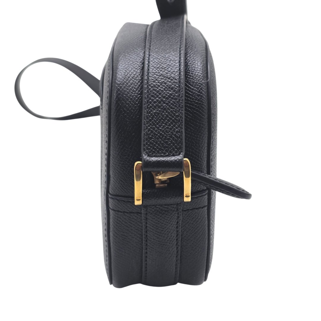 Sac bandouliere le petit paris cuir graine noir