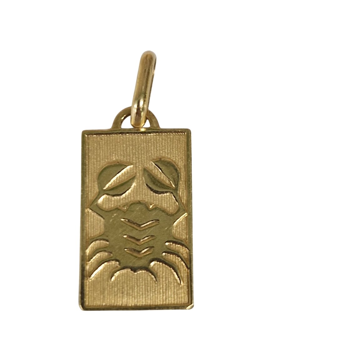 Pendentif jaune signe zodiac cancer