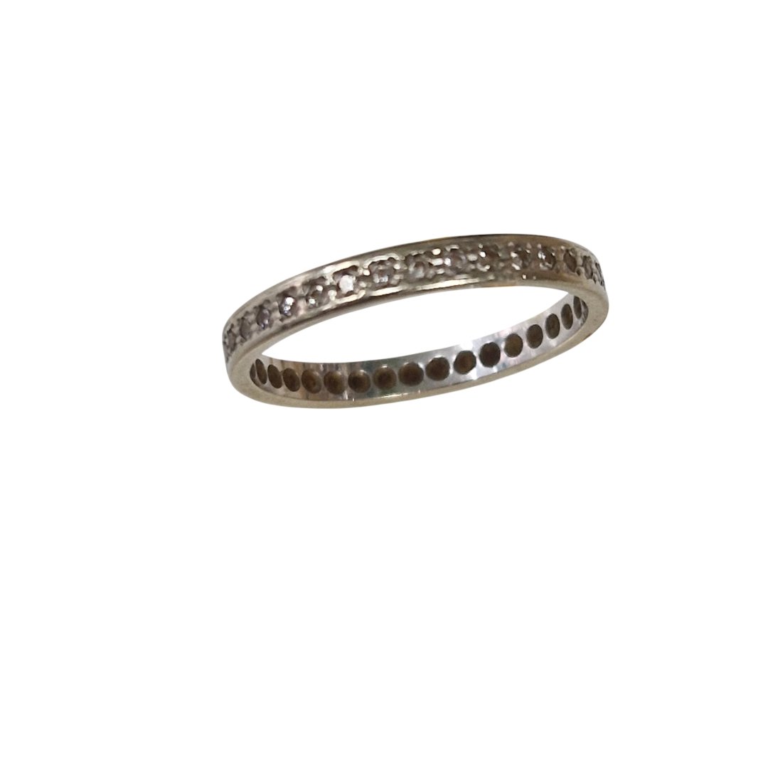 Bague or blanc alliance