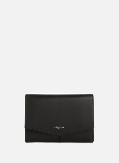 Maroquinerie porte feuille charlotte cuire noir